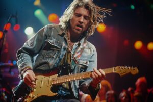 Avec quel guitariste Kurt Cobain était-il sur la photo originale ?