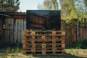 Comment fabriquer un support TV avec une palette ?