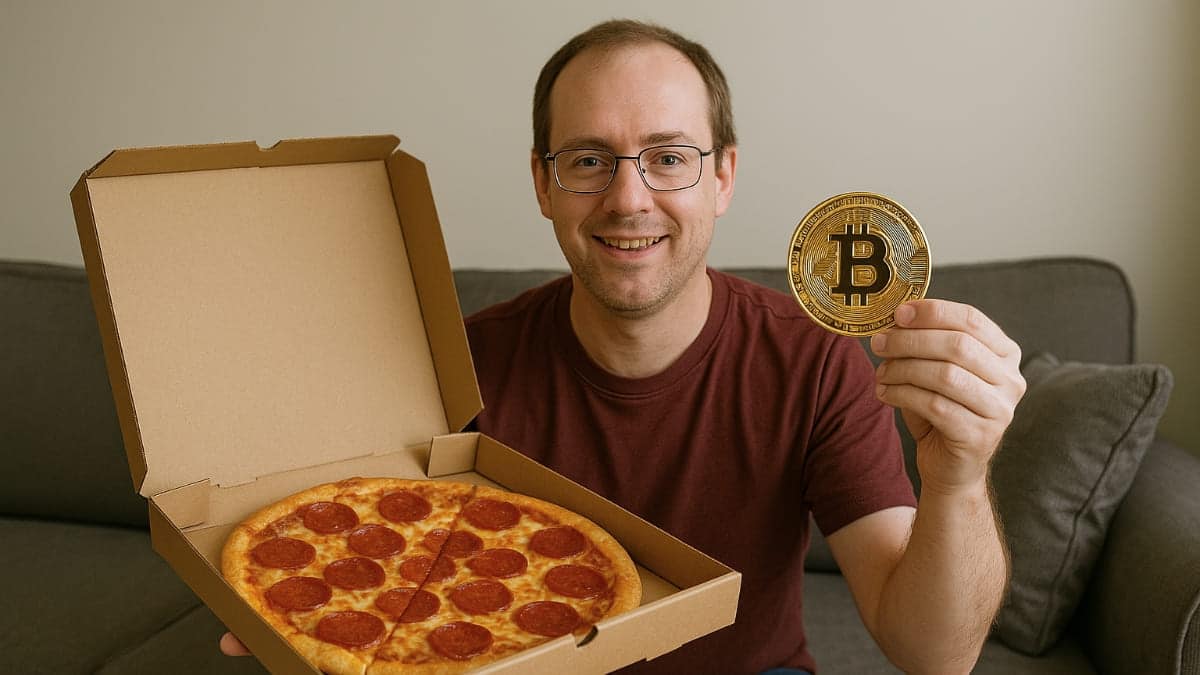 père famille pizza bitcoin