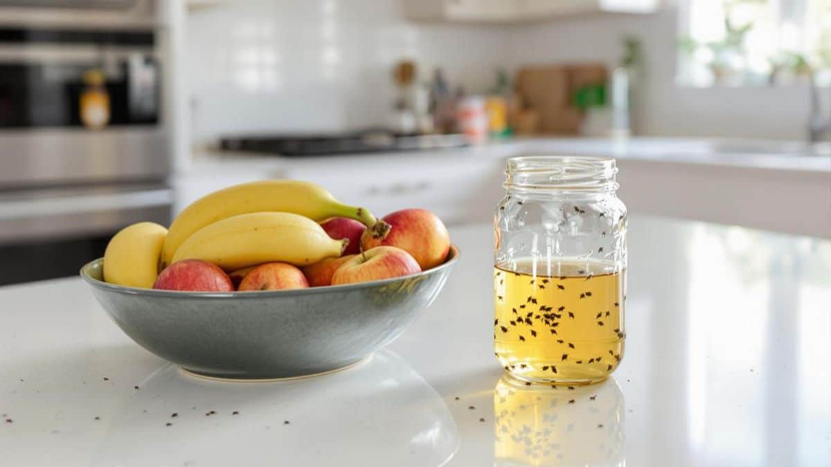 c'est la fin des mouches et des moucherons dans la cuisine, quelques gouttes de ce produit et du vinaigre suffisent