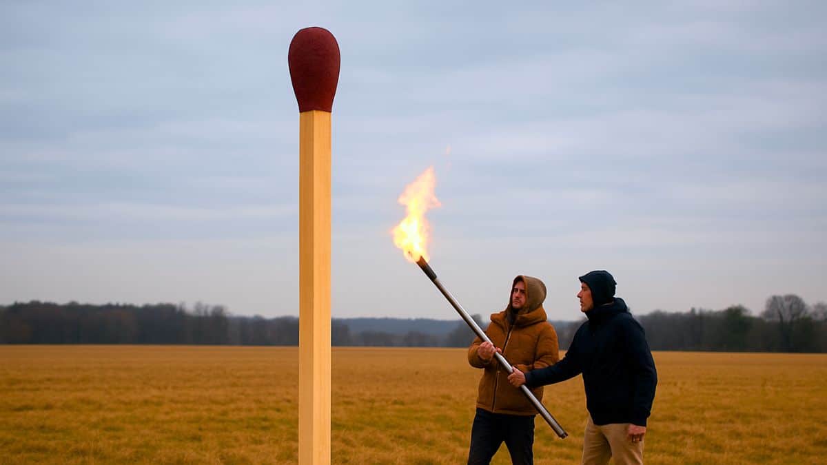 il crée des objets géants juste pour s’amuser, l’un d’eux entre dans le guinness world records