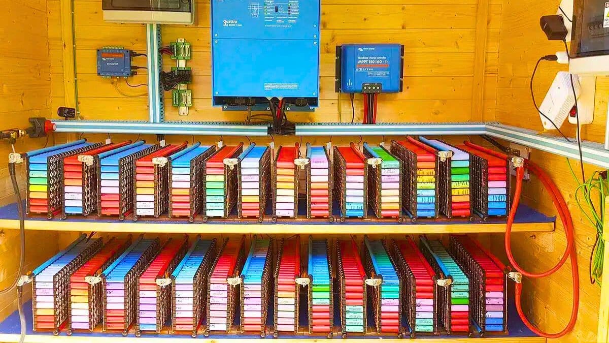 « plus de 650 batteries » il fait fonctionner sa maison entière depuis 2016 grâce à des batteries de vieux ordinateurs (1)
